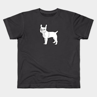 Doodle French Bulldog, Doodle Art Kids T-Shirt